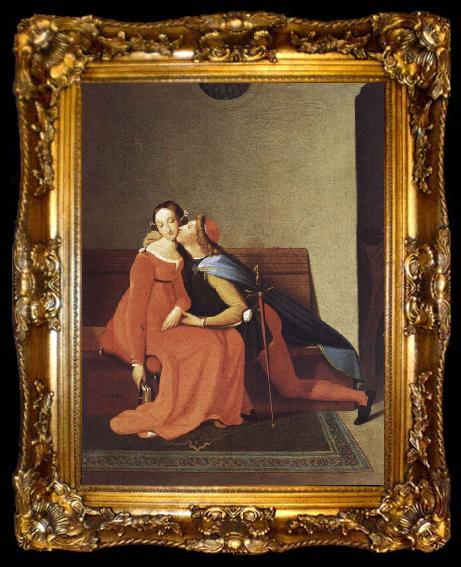 framed  Jean-Auguste Dominique Ingres Paolo and Francesca,, ta009-2